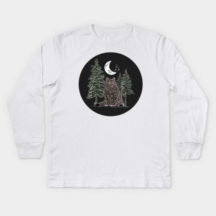 woodsy bear (color version) Kids Long Sleeve T-Shirt